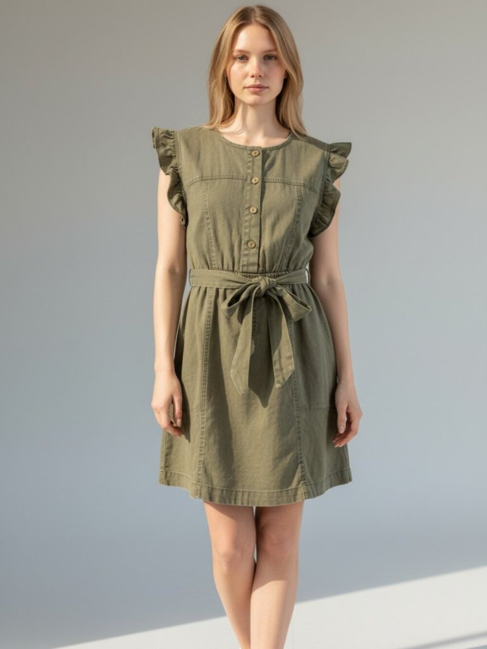 🌿 New In Utility Style Dress | Size Large | 100% Cotton